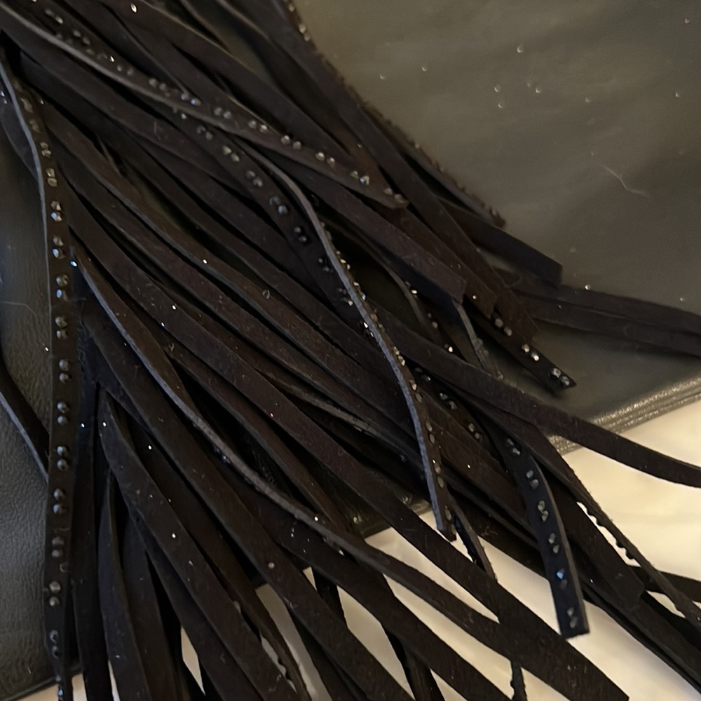 Deux Lux Leather Fringe Large Clutch - Picture 2 of 8